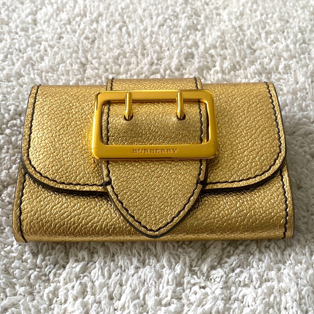 Burberry Gold compact wallet